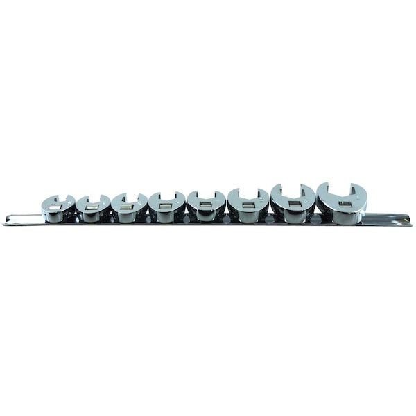 3/8" Drive SAE Crwft Flre Nut Wrnch Set, 3/8"Dr, 8PCS, 8 pcs